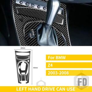 BMW Z シリーズ Z4 E85 E86 2003-2008 ロードスターアクセサリーカーボンカーセンターコンソールギアシフトサラウンドカバーステッカー - Automatic set LHD