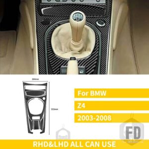 BMW Z シリーズ Z4 E85 E86 2003-2008 ロードスターアクセサリーカーボンカーセンターコンソールギアシフトサラウンドカバーステッカー - Manual set