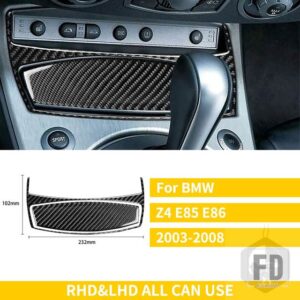 BMW Z シリーズ Z4 E85 E86 2003-2008 ロードスターアクセサリーカーボンカーセンターコンソールギアシフトサラウンドカバーステッカー - Storage