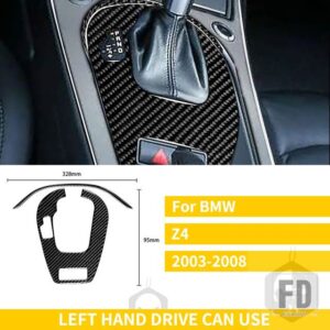 BMW Z シリーズ Z4 E85 E86 2003-2008 ロードスターアクセサリーカーボンカーセンターコンソールギアシフトサラウンドカバーステッカー - Automatic LHD