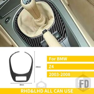 BMW Z シリーズ Z4 E85 E86 2003-2008 ロードスターアクセサリーカーボンカーセンターコンソールギアシフトサラウンドカバーステッカー - Manual