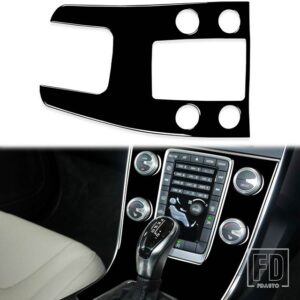 ボルボ V60 2010-2017 S60 2010-2018 アクセサリーピアノブラックプラスチックインテリア中央制御パネルトリムステッカー LHD RHD - RHD