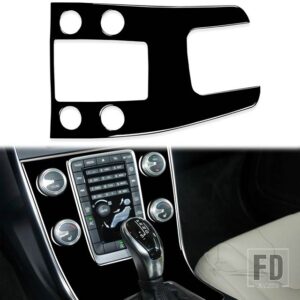 ボルボ V60 2010-2017 S60 2010-2018 アクセサリーピアノブラックプラスチックインテリア中央制御パネルトリムステッカー LHD RHD - LHD