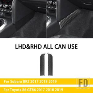トヨタ スバル BRZ 86 GT86 2017-2019 アクセサリーインテリアフロアコンソールサイドカバーセンターコンソールサイドステッカー装飾 - Black Carbon