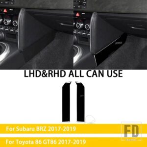 トヨタ スバル BRZ 86 GT86 2017-2019 アクセサリーインテリアフロアコンソールサイドカバーセンターコンソールサイドステッカー装飾 - Black plastic