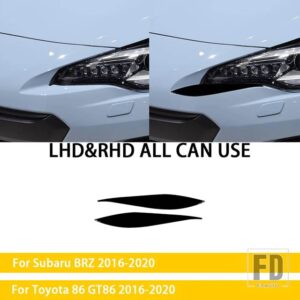 トヨタ スバル BRZ 86 GT86 2017 2018 2019 カーボンカーアクセサリーギアシフトカップホルダー空調トリムステッカー - Black plastic