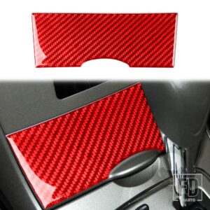 トヨタ カローラ 2007-13 アクセサリーカーボンインテリア収納ボックストリムステッカー - Red