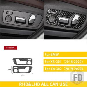 BMW X4 G02 2019 2020 X3 G01 2018-2020 G08 アクセサリーカーボンインテリアドアハンドルパネルトリムステッカー装飾 - 18