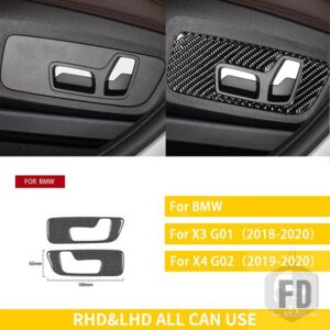 BMW X4 G02 2019 2020 X3 G01 2018-2020 G08 アクセサリーカーボンインテリアドアハンドルパネルトリムステッカー装飾 - 2,1