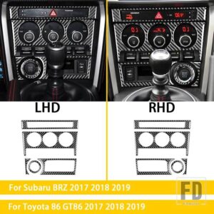 トヨタ スバル BRZ 86 GT86 2017-2019 アクセサリーインテリアカーボン中央制御パネルフレームステッカー装飾