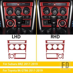 トヨタ スバル BRZ 86 GT86 2017-2019 アクセサリーインテリアカーボン中央制御パネルフレームステッカー装飾