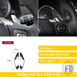 レクサス NX 200 200T 300H 2014-2019 アクセサリーカーボンインテリアエアアウトレットステアリングホイールギアトリムステッカー装飾 - 3