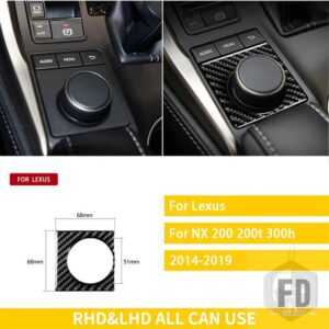 レクサス NX 200 200T 300H 2014-2019 アクセサリーカーボンインテリアエアアウトレットステアリングホイールギアトリムステッカー装飾 - 11