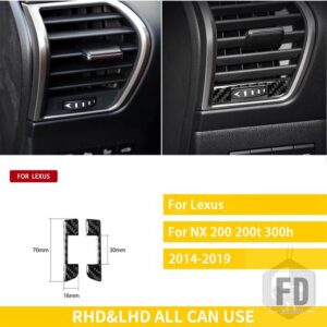 レクサス NX 200 200T 300H 2014-2019 アクセサリーカーボンインテリアエアアウトレットステアリングホイールギアトリムステッカー装飾 - 12