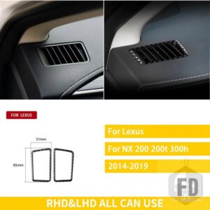 レクサス NX 200 200T 300H 2014-2019 アクセサリーカーボンインテリアエアアウトレットステアリングホイールギアトリムステッカー装飾 - 13
