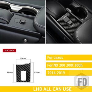 レクサス NX 200 200T 300H 2014-2019 アクセサリーカーボンインテリアエアアウトレットステアリングホイールギアトリムステッカー装飾 - 10 LHD