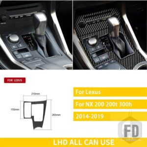 レクサス NX 200 200T 300H 2014-2019 アクセサリーカーボンインテリアエアアウトレットステアリングホイールギアトリムステッカー装飾 - 1-A-LHD