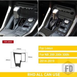 レクサス NX 200 200T 300H 2014-2019 アクセサリーカーボンインテリアエアアウトレットステアリングホイールギアトリムステッカー装飾 - 1-A-RHD
