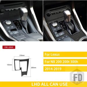 レクサス NX 200 200T 300H 2014-2019 アクセサリーカーボンインテリアエアアウトレットステアリングホイールギアトリムステッカー装飾 - 1-B-LHD