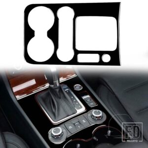 VW トゥアレグ 2011-2018 カーアクセサリーピアノブラックプラスチックインテリア中央制御ギアパネルトリムステッカー - B RHD