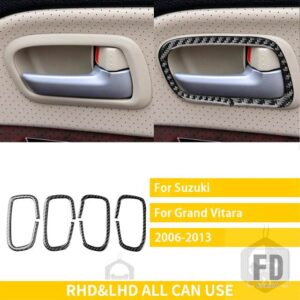スズキ グランドヴィターラ 2006-13 アクセサリーカーボン車内完全ステッカー - door pull L-R