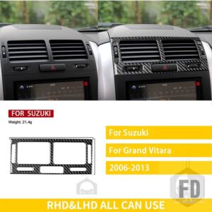 スズキ グランドヴィターラ 2006-13 アクセサリーカーボン車内完全ステッカー - Center Air Outlet