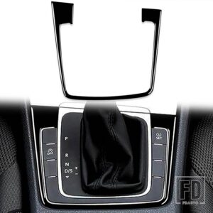 VW ゴルフ 7 2018-UP カーアクセサリーピアノブラックプラスチックインテリアギアパネルフレームトリムステッカー装飾 - LHD