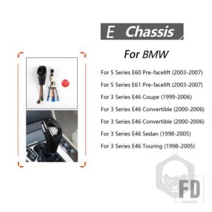 BMW E46 E60 E61 35916 アクセサリー車内 LED ギアシフトノブシフタースタートボタン - Carbon Fiber