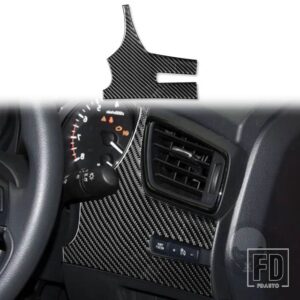 日産 エクストレイルローグ T32 2013-2021 アクセサリーカーボンインテリアヘッドライトスイッチパネルトリムステッカー装飾 - Black - RHD
