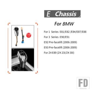 BMW E81 E82 E84 E87 E88 Z4 E89 23I 30I E90 E91 E92 E93 アクセサリー車内 LED ギアシフトノブシフタースタートボタン - Silver