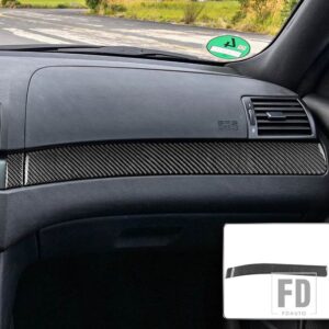 BMW E46 35916 カーアクセサリーインテリアカーボン昇降ドアギアシフトトリムステッカー - Dashboard LHD