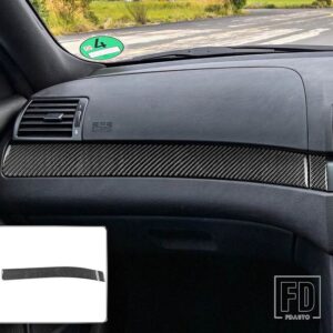 BMW E46 35916 カーアクセサリーインテリアカーボン昇降ドアギアシフトトリムステッカー - Dashboard RHD