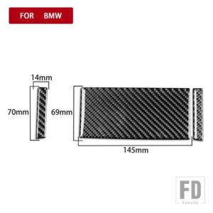 BMW E46 35916 カーアクセサリーインテリアカーボン昇降ドアギアシフトトリムステッカー - Rear center control