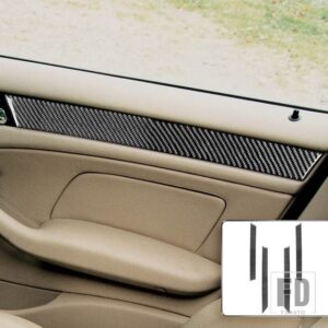 BMW E46 35916 カーアクセサリーインテリアカーボン昇降ドアギアシフトトリムステッカー - Car Door
