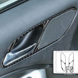 BMW E46 35916 カーアクセサリーインテリアカーボン昇降ドアギアシフトトリムステッカー - Door Handle
