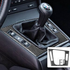 BMW E46 35916 カーアクセサリーインテリアカーボン昇降ドアギアシフトトリムステッカー - Shifter panel LHD