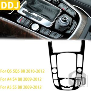 アウディ Q5 SQ5 8R 2010-2018 A4 S4 B8 A5 S5 2009-2016 カーアクセサリーブラックインテリアオートギアパネルトリムステッカープラスチック - D