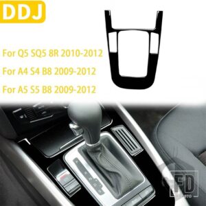 アウディ Q5 SQ5 8R 2010-2018 A4 S4 B8 A5 S5 2009-2016 カーアクセサリーブラックインテリアオートギアパネルトリムステッカープラスチック - E