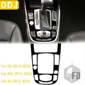 アウディ Q5 SQ5 8R 2010-2018 A4 S4 B8 A5 S5 2009-2016 カーアクセサリーブラックインテリアオートギアパネルトリムステッカープラスチック - C