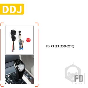 BMW X3 E83 38261 アクセサリー車内 LED ギアシフトノブシフターボタン交換部品 - Black