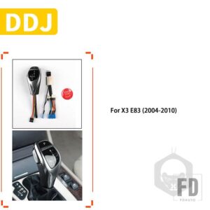 BMW X3 E83 38261 アクセサリー車内 LED ギアシフトノブシフターボタン交換部品 - Silver