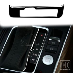 アウディ A4 B8 2009-2016 A5 B8 2008-2017 Q5 8R 2009-2017 カーアクセサリー黒インテリアギア機能フレームトリムステッカープラスチック - RHD