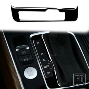 アウディ A4 B8 2009-2016 A5 B8 2008-2017 Q5 8R 2009-2017 カーアクセサリー黒インテリアギア機能フレームトリムステッカープラスチック - LHD