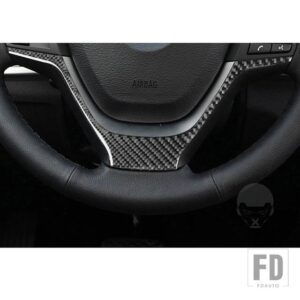 BMW X3 F25 2011-2017 X4 F26 2014-2017 カーボンインテリアトリムステアリングホイールセットフレームカバーステッカー - lower part black