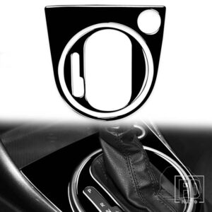 VW ビートル 2012-2019 カーアクセサリーピアノブラックプラスチックインテリアギアパネルフレームセットトリムステッカー装飾 - A LHD
