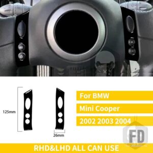 ミニクーパー ハッチ 1 R50 R53 2002 2003 2004 ステアリングホイールスイッチボタンパネルカバーステッカー複数のプラスチック - B