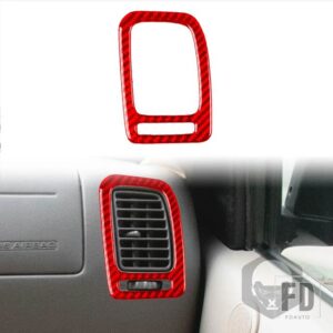 トヨタ タコマ 36982 アクセサリーカーボン車内副将校計器エアアウトレットトリムステッカー - Copilot air outlet