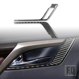 レクサス RX300 270 200T 450H 2016-2019 アクセサリーカーボンインテリア CD コンソール水カップドアトリムステッカー装飾 - Front handle A LHD