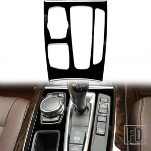 BMW X5 X6 F15 F16 2014-2017 アクセサリー光沢ピアノブラックインテリアギアパネルトリムステッカー装飾 - Black - RHD