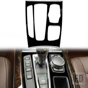 BMW X5 X6 F15 F16 2014-2017 アクセサリー光沢ピアノブラックインテリアギアパネルトリムステッカー装飾 - Black LHD